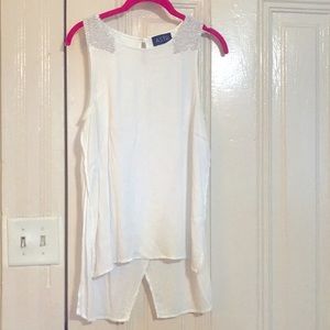 Astr Beaded Foldover Blouse